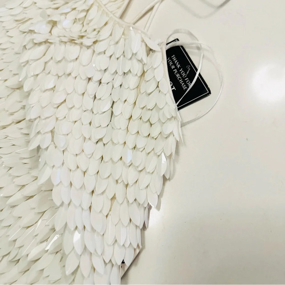 Retrofête Sirena Feather Sequin Dress | White Feather | XS | NWT - Picture 7 of 11